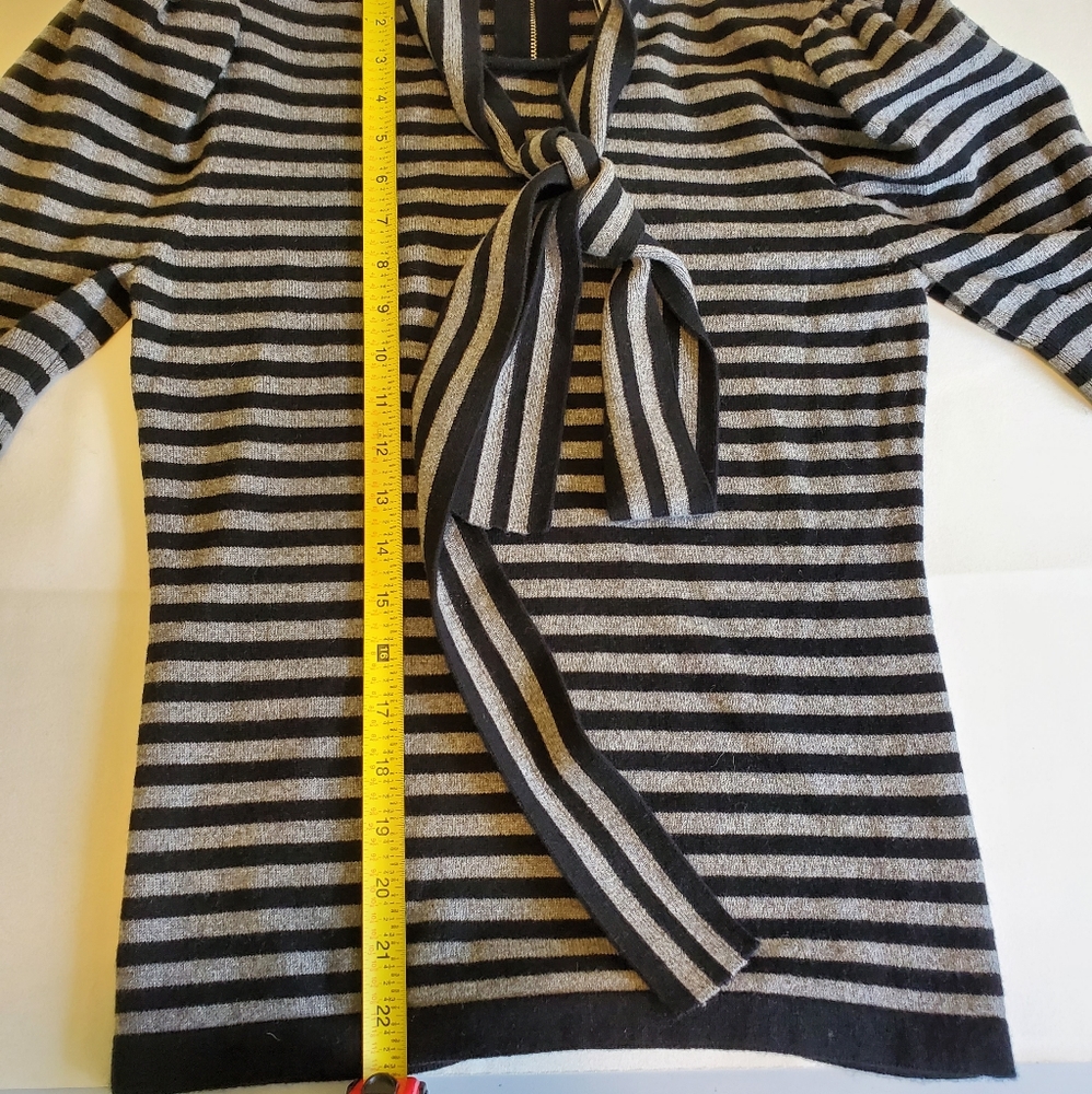 NWT$890 Michael Kors Striped Cashmere Blouse Top Sweater - Picture 12 of 15
